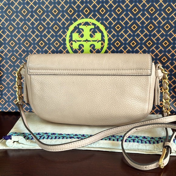 TORY BURCH "HARPER" PINK SHELL LEATHER CROSSBODY BAG 🌟EUC🌟 - Picture 6 of 17